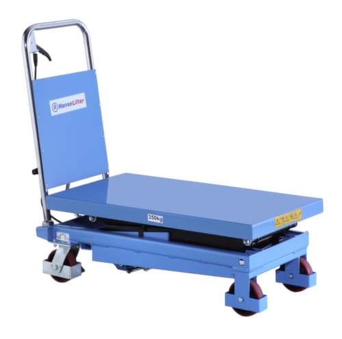 Hanselifter Schaarheftafel met handmatige hefaandrijving, 350 kg draagvermogen, 910x500 mm