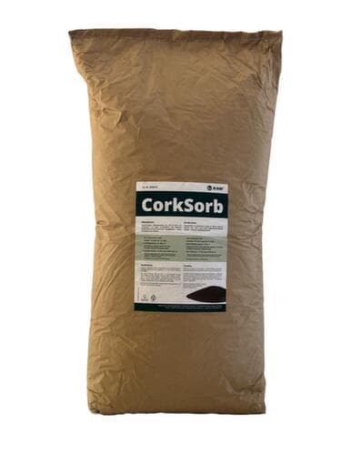 Natuurlijk oliebindmiddel-granulaat Cork Sorbkurkkorrelgrootte 0,5-4 mmopname 36,75 l/VE