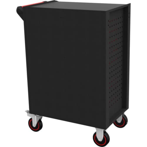 ECOline BLACK/ROT Werkplaatswagen met 7 laden en 598 premium gereedschappen
