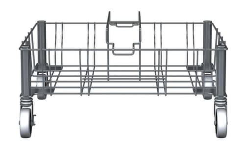 Rubbermaid trolley Slim Jim® voor 2 verzamelaars van recyclebaar materiaal, voor 60 - 87 l bak, RVS