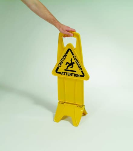 Rubbermaid Waarschuwing combinatie teken "gevaar voor uitglijden, vloeropsteller