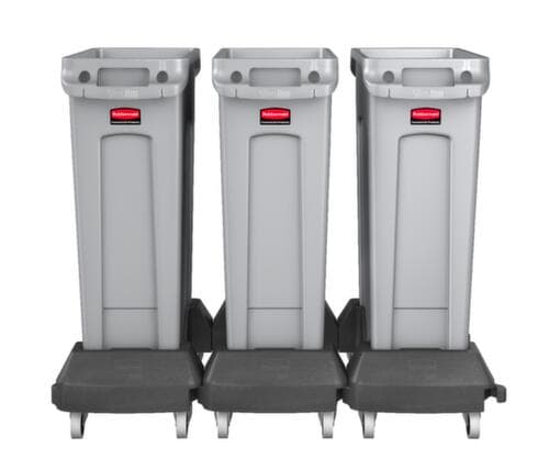Rubbermaid Transportwagen SlimJim voor afvalverzamelaar, voor 60 - 87 l bak, polyethyleen zwart