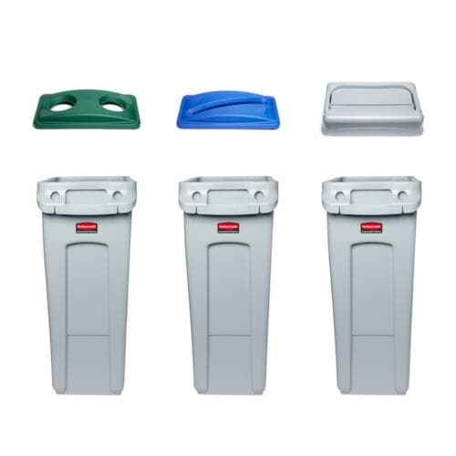 Rubbermaid Tuimeldeksel Slim Jim® voor afvalverzamelaar, grijs