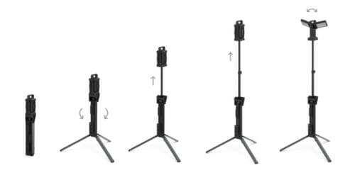 Ansmann LED-vloerlamp met 4 lampkoppen