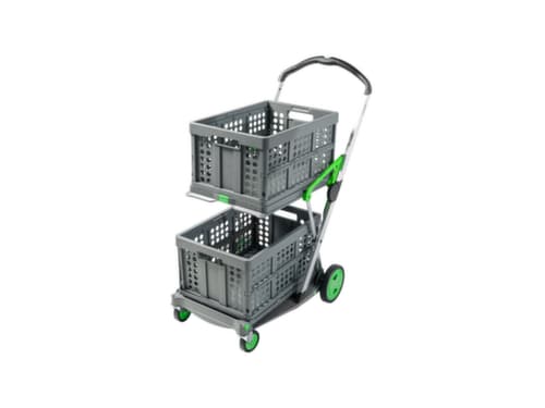 Vouwkrattrolley CLAX met vouwkrat, draagvermogen 60 kg, 2 etages
