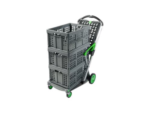 Vouwkrattrolley CLAX met vouwkrat, draagvermogen 60 kg, 2 etages