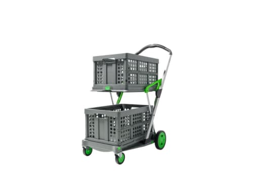Vouwkrattrolley CLAX met vouwkrat, draagvermogen 60 kg, 2 etages