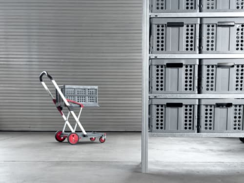 Vouwkrattrolley CLAX met vouwkrat, draagvermogen 60 kg, 2 etages