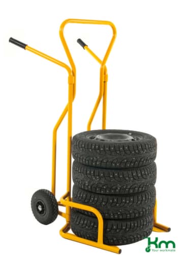 Kongamek Bandensteekwagen, geel, lucht-banden