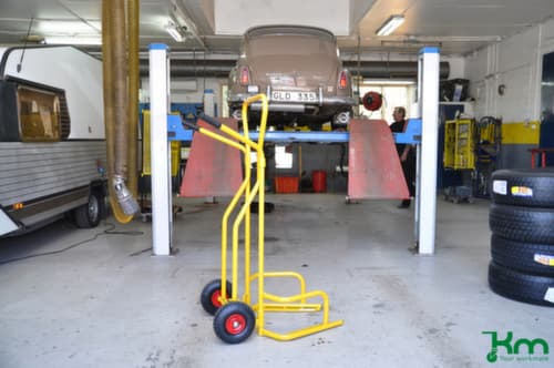 Kongamek Bandensteekwagen, geel, lucht-banden
