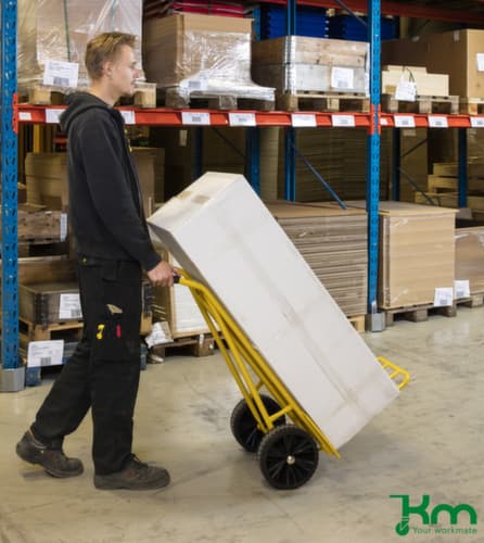 Kongamek Zakkensteekwagen met schep, draagvermogen 250 kg, massief rubber banden