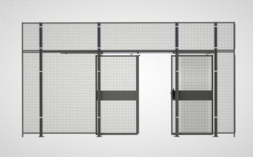 Middenpost aanbouwelement voor scheidingswandsysteem, hoogte 750 mm