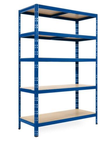 UDOBÄR Magazijnstelling, hoogte x breedte x diepte 1800 x 1200 x 450 mm, 5 legborden