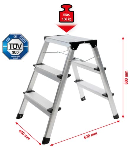 Aluminium trapladder