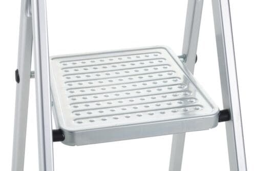 UDOBÄR Aluminium trapladder met bak, 4 treden met profiel