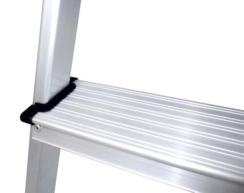 UDOBÄR Aluminium trapladder met bak, 4 treden met profiel