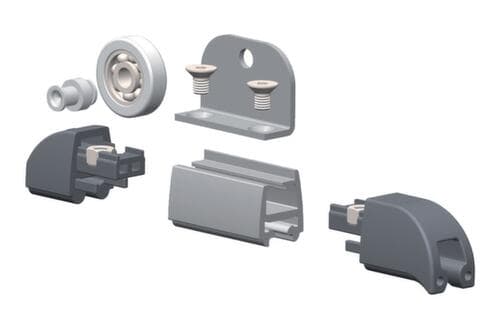 Franken glijderset PRO voor wandrailsysteem