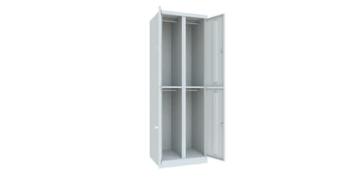 PAVOY Dubbellaags vakkenkast Basis Plus met 2x2 vakken, vakbreedte 300 mm