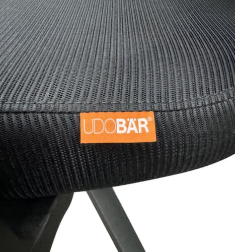 UDOBÄR Bureaustoel Iron met synchroonmechanisme, rugleuning met netbekleding en rugdrager, zwart