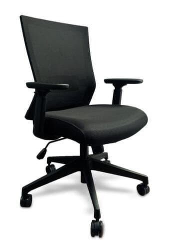 UDOBÄR Bureaustoel Iron met synchroonmechanisme, rugleuning met netbekleding en rugdrager, zwart