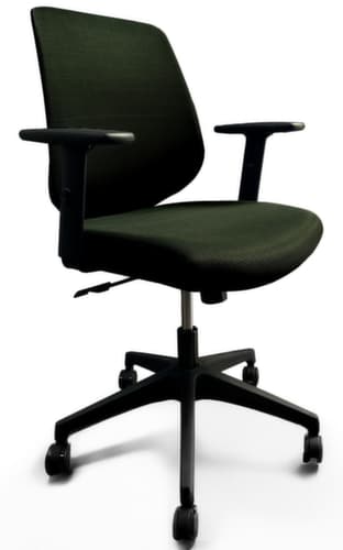 UDOBÄR bureaustoel Shield met kantelmechanisme, rugleuning met netbekleding en rugdrager, zwart