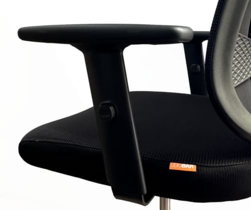 UDOBÄR bureaustoel Shield met kantelmechanisme, rugleuning met netbekleding en rugdrager, zwart