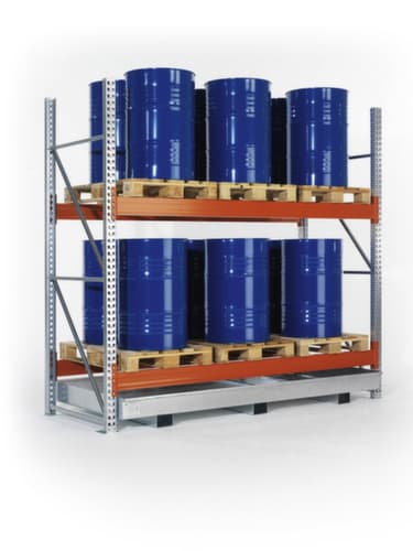 META Palletstelling MULTIPAL voor 18 pallets, 5665 mm breed, 3 opslagniveaus