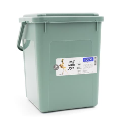 Gft-afvalbakje 9 l met geurdicht deksel 27 x 22,5 x 23 cm