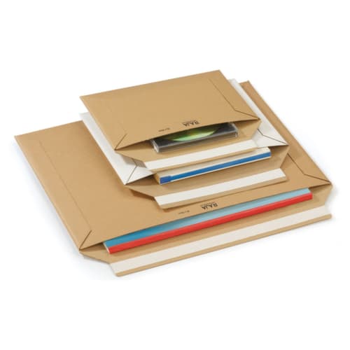 Versterkte kartonnen envelop met zelfklevende sluiting bruin Raja 40x40 cm