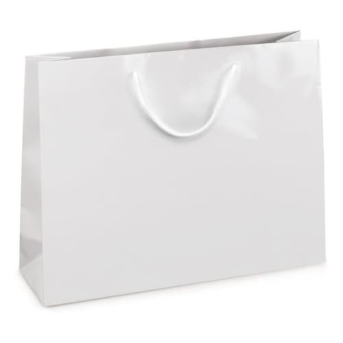Witte lakpapieren draagtas 55x15x45cm