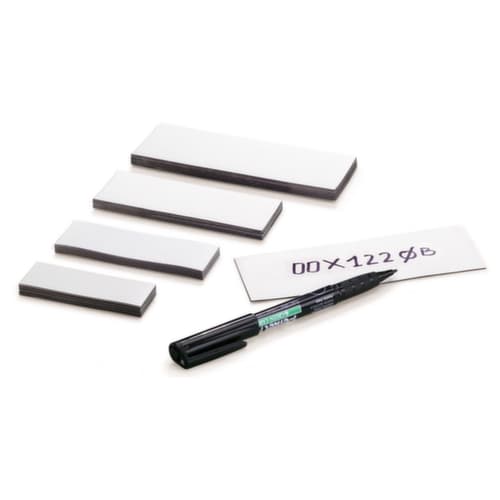Magnetische etiketten - voorgesneden etiketten op rol 80x25 mm