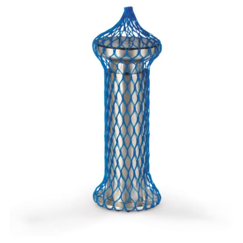 Blauwe plastic buisnet gerecycled Ø van 20 tot 50 mm