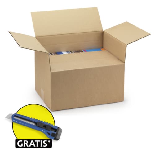 Doos van dubbelgolfkarton met variabele vulhoogte 60 x 40 x 25/40 cm