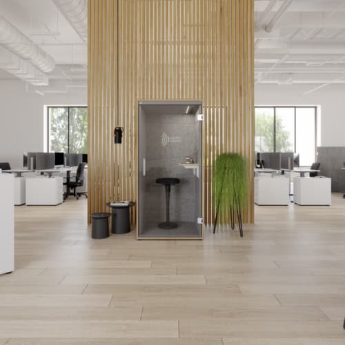 telefooncel Silent Space, hoogte x breedte 2175 x 1035 mm, wand grijs gemêleerd/wit