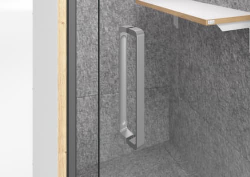 telefooncel Silent Space, hoogte x breedte 2175 x 1035 mm, wand grijs gemêleerd/wit