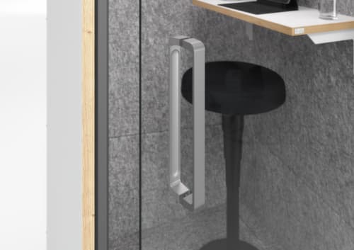 telefooncel Silent Space, hoogte x breedte 2175 x 1035 mm, wand grijs gemêleerd/wit