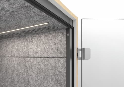 telefooncel Silent Space, hoogte x breedte 2175 x 1035 mm, wand grijs gemêleerd/wit