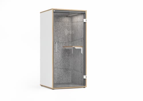 telefooncel Silent Space, hoogte x breedte 2175 x 1035 mm, wand grijs gemêleerd/wit