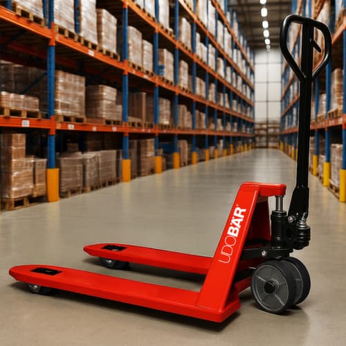 UDOBÄR Pallethefwagen, 2500 kg draagvermogen, polyurethaan/nylon