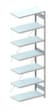 META Systeeminhaakstelling CLIP aanbouwsectie, hoogte x breedte x diepte 3000 x 1006 x 536 mm, 7 legborden