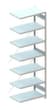 META Systeeminhaakstelling CLIP aanbouwsectie, hoogte x breedte x diepte 3000 x 1306 x 636 mm, 7 legborden