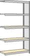 regalwerk Spaanplaten inhaakstelling met legborden, hoogte x breedte x diepte 2000 x 1285 x 326 mm, 5 legborden