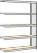 regalwerk Spaanplaten inhaakstelling met legborden, hoogte x breedte x diepte 2000 x 1695 x 326 mm, 5 legborden