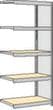 regalwerk Spaanplaten inhaakstelling met legborden, hoogte x breedte x diepte 2000 x 875 x 426 mm, 5 legborden