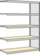 regalwerk Spaanplaten inhaakstelling met legborden, hoogte x breedte x diepte 2000 x 1695 x 426 mm, 5 legborden