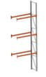 META Palletstelling MULTIPAL voor 4 pallets, 1825 mm breed, 4 opslagniveaus