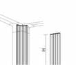 Gera hoekverbinding Pro BasicLine voor scheidingswand, hoogte 600 mm