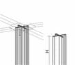 Gera hoekverbinding Pro BasicLine voor scheidingswand, hoogte 600 mm