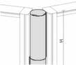 Gera verbindingszuil Pro ProfiLine voor scheidingswand, hoogte 1200 mm