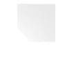 Hoekig koppelelement voor bureau met steunvoet, breedte x diepte 1200 x 1200 mm, plaat wit